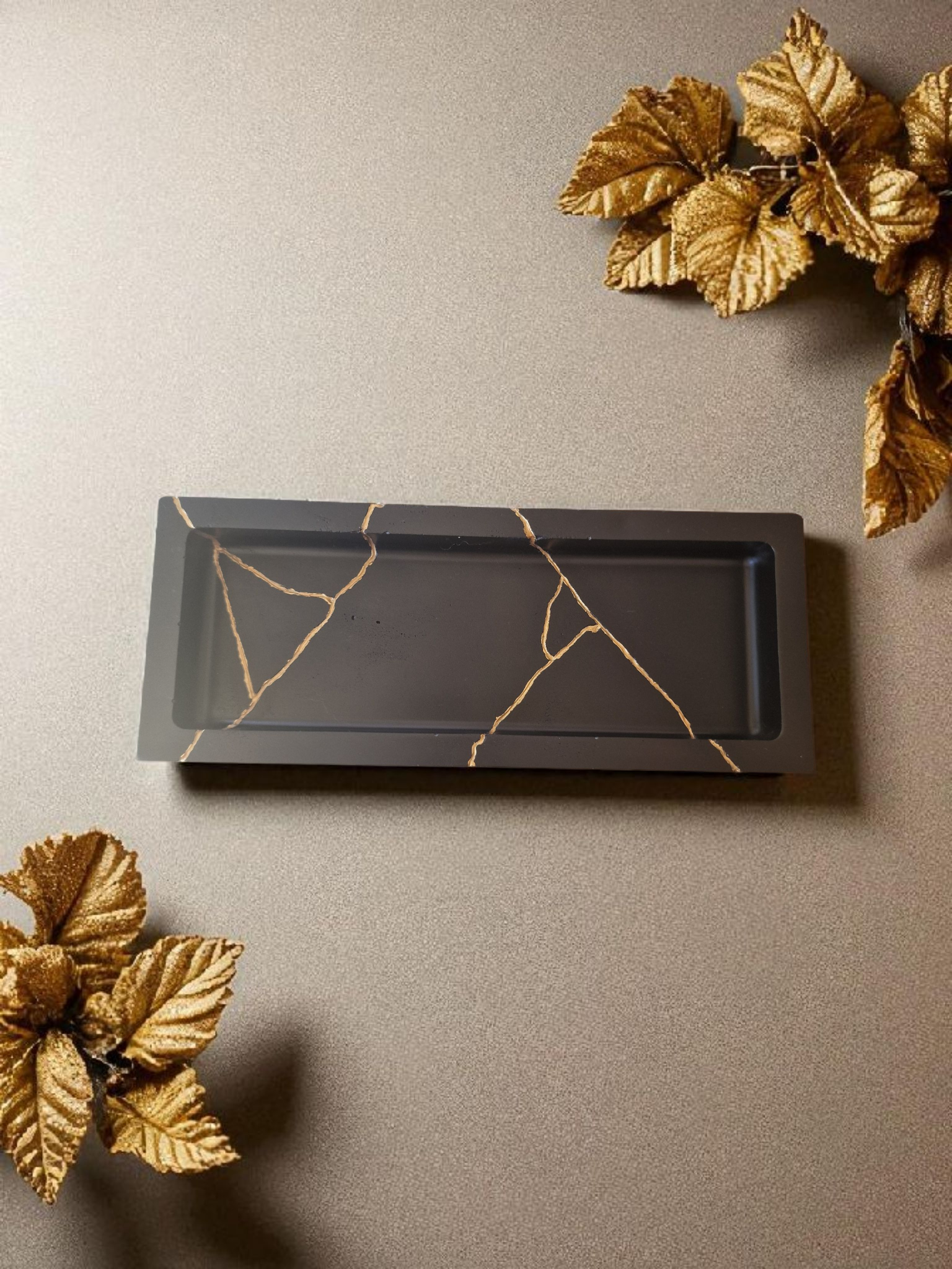 Plateau Jesmonite Kintsugi