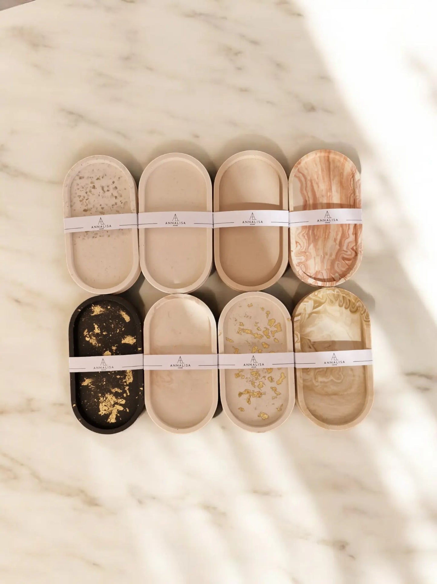 Plateaux Ovales en Jesmonite - Annalisa Candles