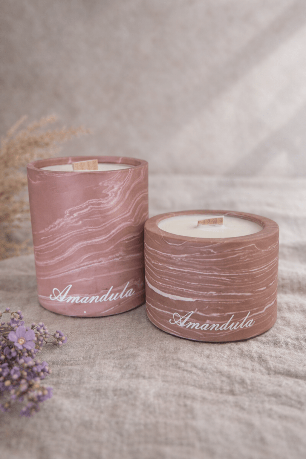 Amandula (Fleur d'amandier) - Bougie Artisanale en Jesmonite - Annalisa Candles