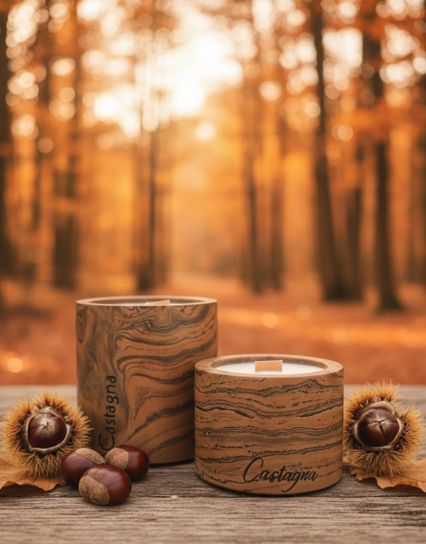 Castagna (Châtaigne) - Bougie Artisanale en Jesmonite - Annalisa Candles