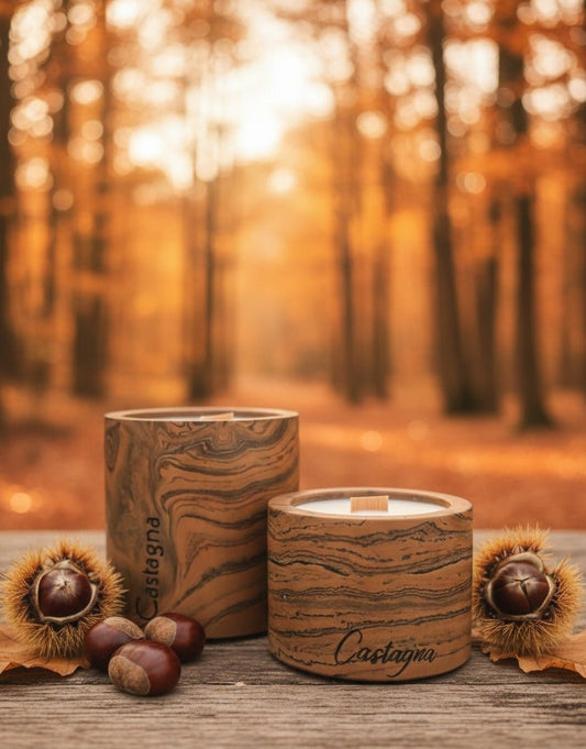 Castagna (Châtaigne) - Bougie Artisanale en Jesmonite - Annalisa Candles
