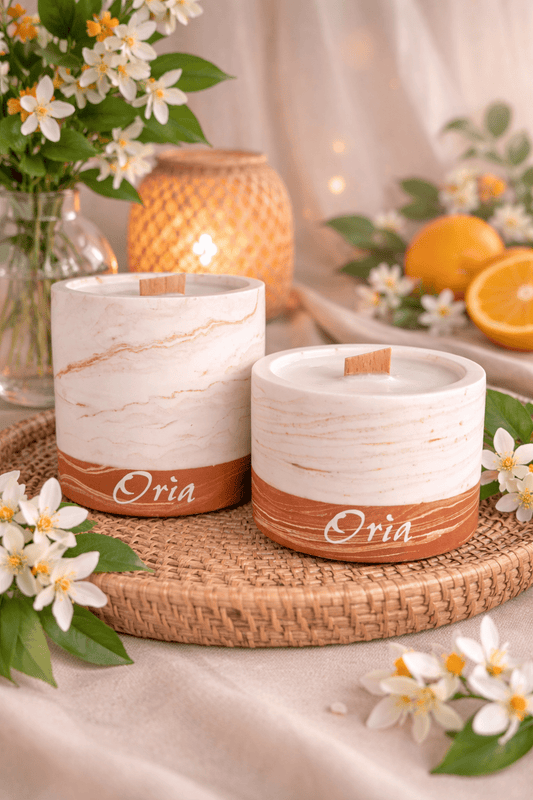 Oria (Fleur d'oranger) - Bougie Artisanale en Jesmonite - Annalisa Candles